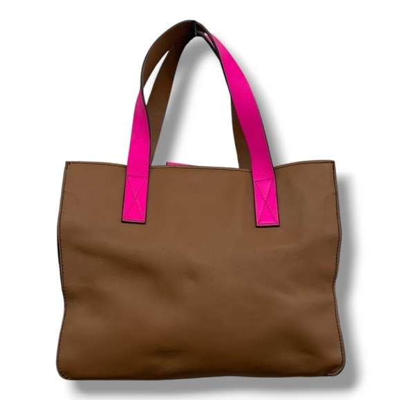 Kate Spade Bright Spot Avenue Grayce Leather Tote Cognac Brown & Pink - Picture 3 of 13